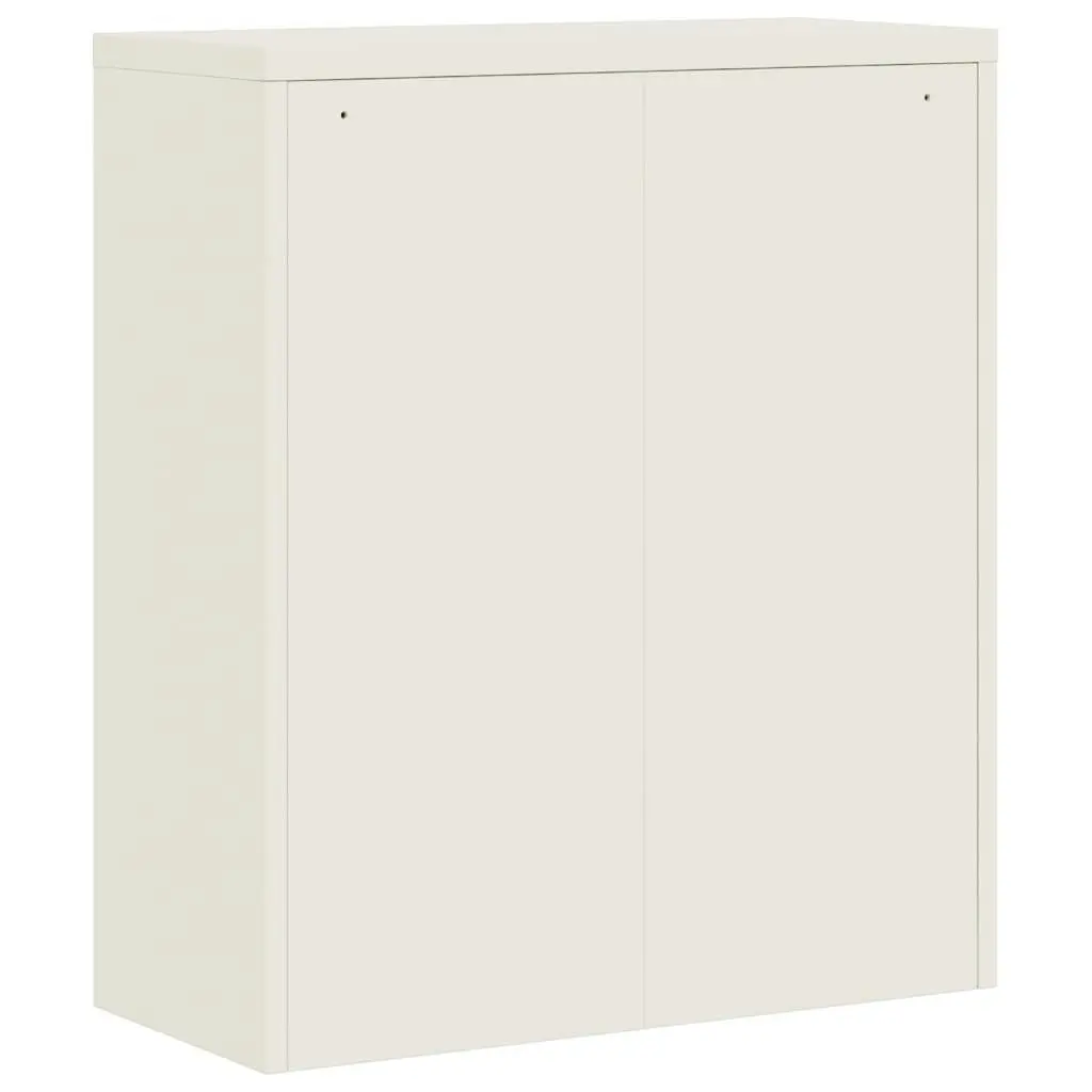 File Cabinet White 90x40x105 cm Steel 339736