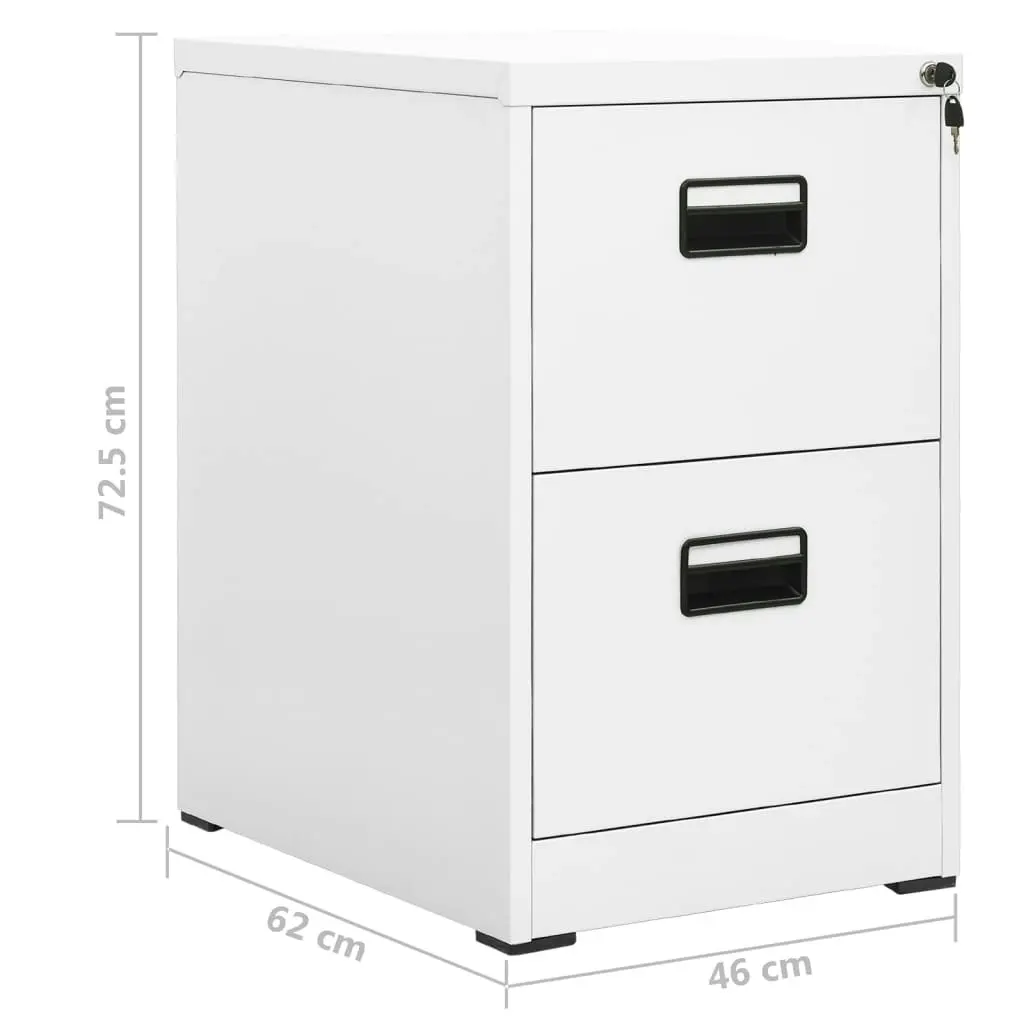 Filing Cabinet White 46x62x72.5 cm Steel 336270