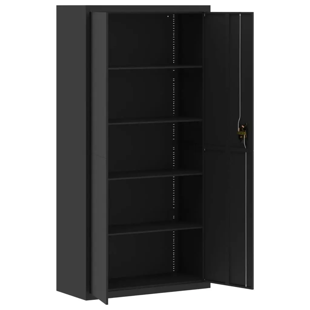 File Cabinet Black 90x40x180 cm Steel 339754