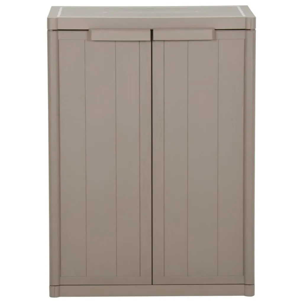 Garden Storage Cabinet Brown 65x45x88 cm PP Wood Look 151239