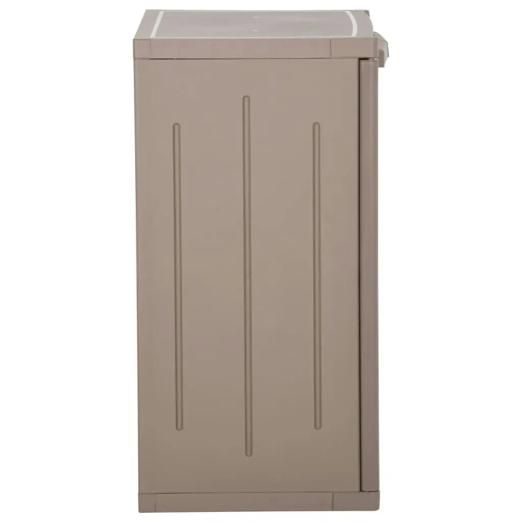 Garden Storage Cabinet Brown 65x45x88 cm PP Wood Look 151239