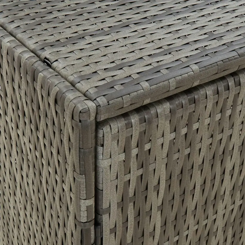 Garden Storage Cabinet Grey 59x40x180 cm Poly Rattan 319873