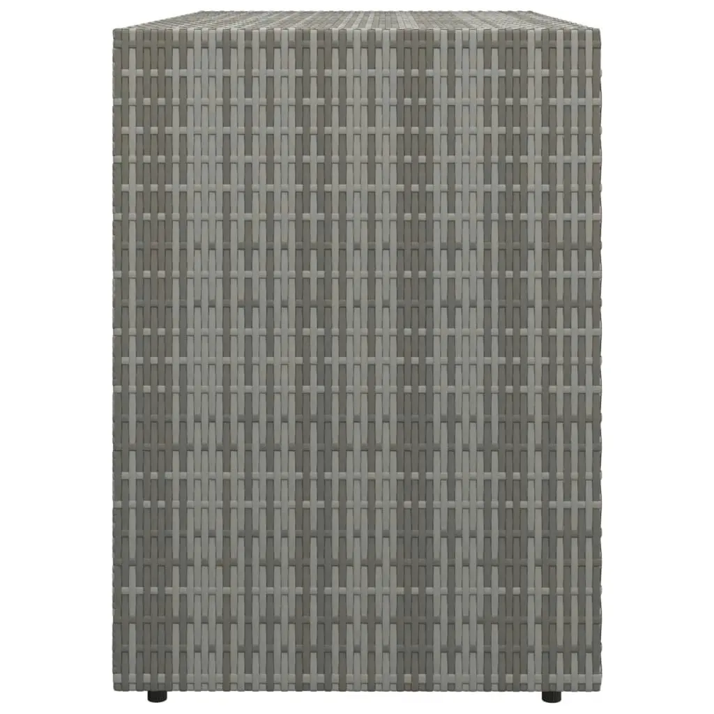 Garden Storage Cabinet Grey 100x55.5x80 cm Poly Rattan 319869