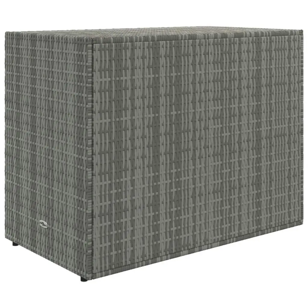 Garden Storage Cabinet Grey 100x55.5x80 cm Poly Rattan 319869