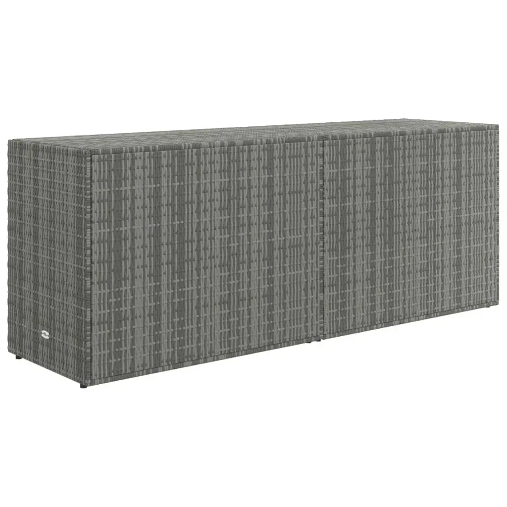 Garden Storage Cabinet Grey 198x55.5x80 cm Poly Rattan 319871