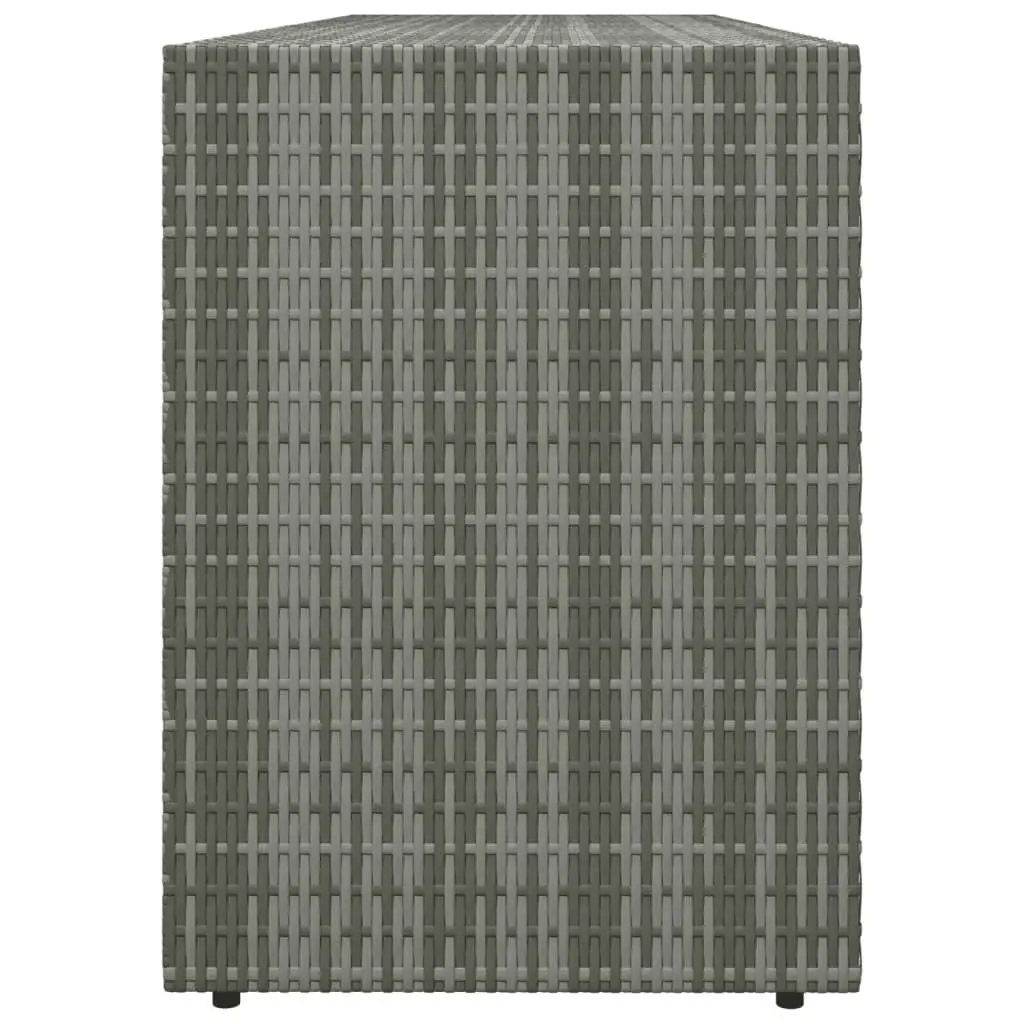 Garden Storage Cabinet Grey 198x55.5x80 cm Poly Rattan 319871