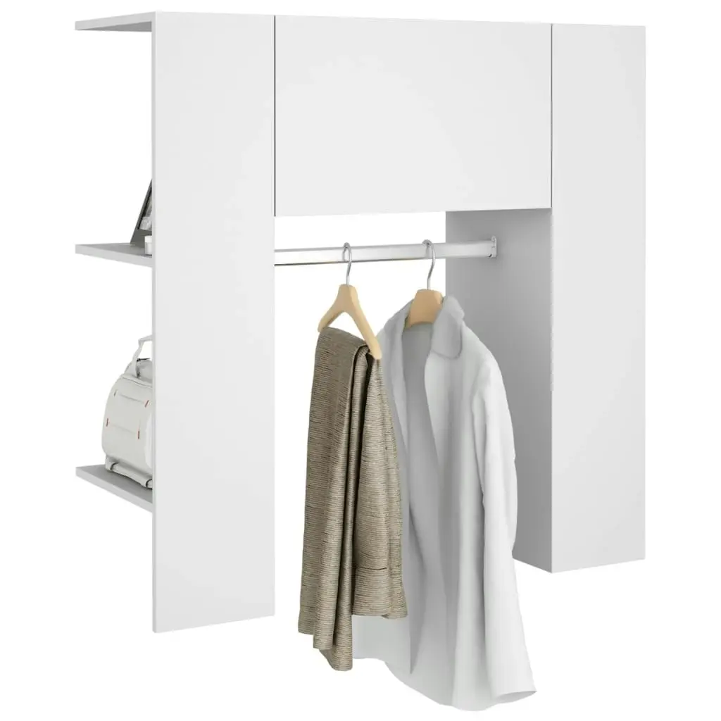 Hallway Cabinet White 97.5x37x99 cm Engineered Wood 808765