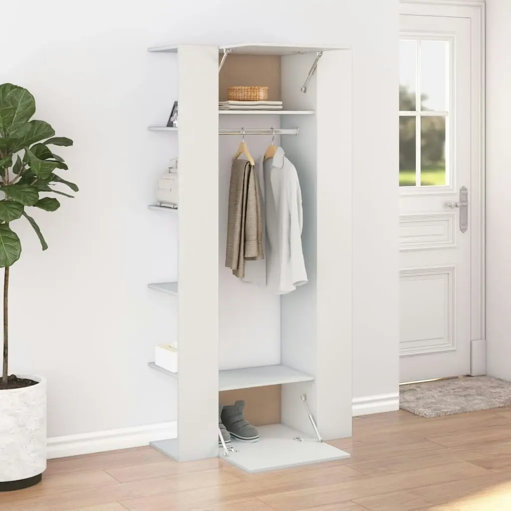 Hallway Cabinet White 97.5x37x99 cm Engineered Wood 808765