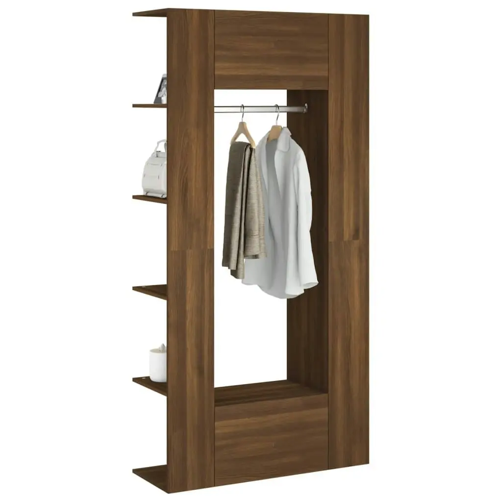 Hallway Cabinets 2 pcs Brown Oak Engineered Wood 3114181