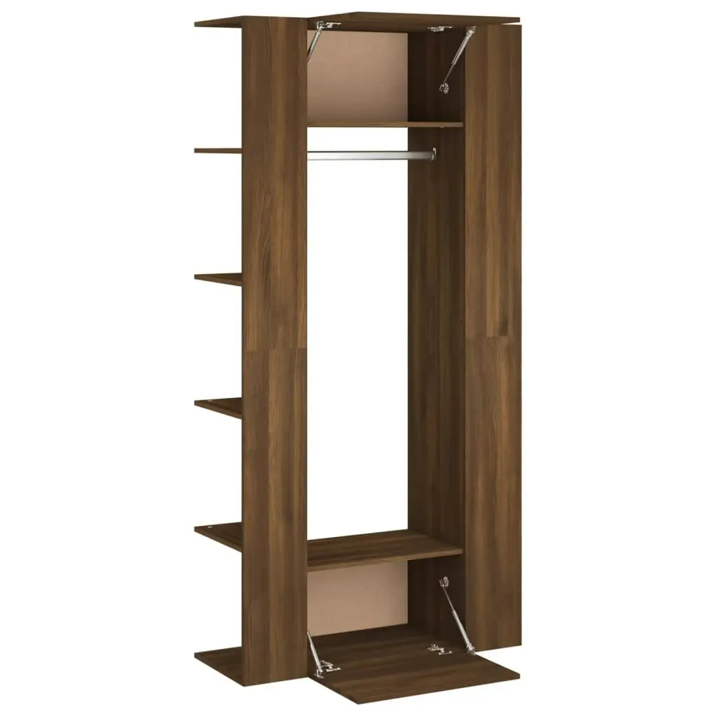 Hallway Cabinets 2 pcs Brown Oak Engineered Wood 3114181