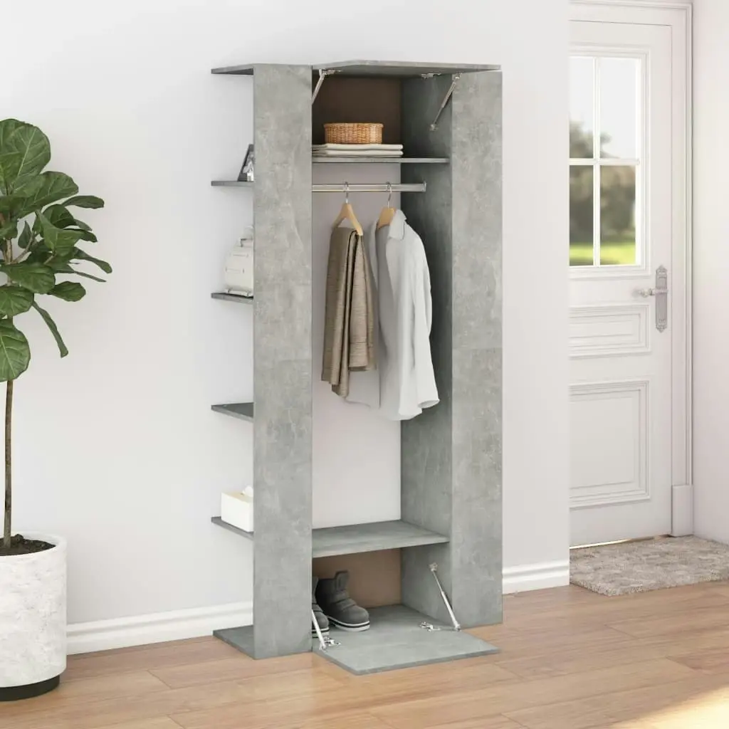 Hallway Cabinets 2 pcs Concrete Grey Engineered Wood 3082039