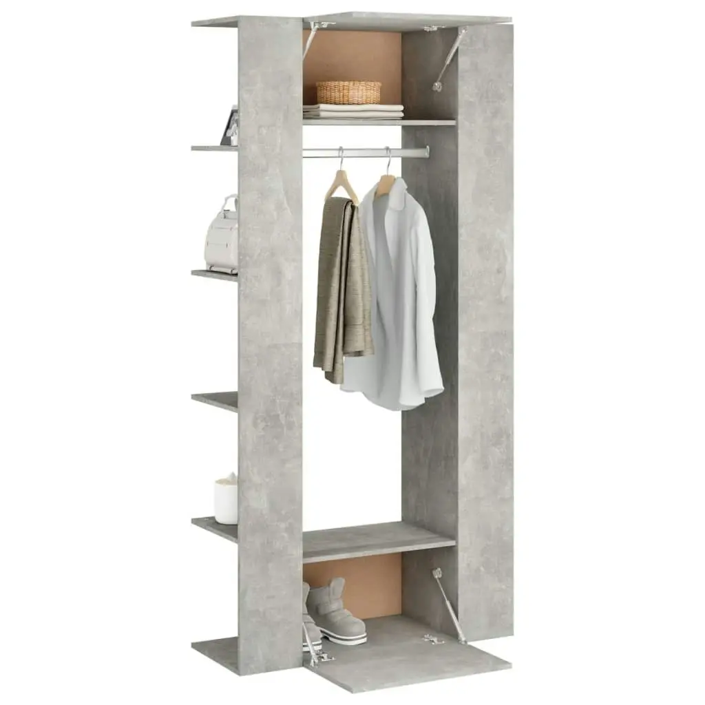 Hallway Cabinets 2 pcs Concrete Grey Engineered Wood 3082039