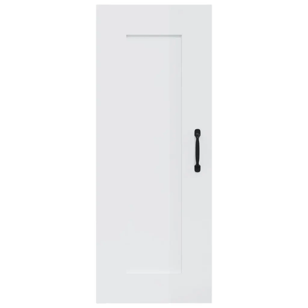 Hanging Cabinet High Gloss White 35x34x90 cm Engineered Wood 812480