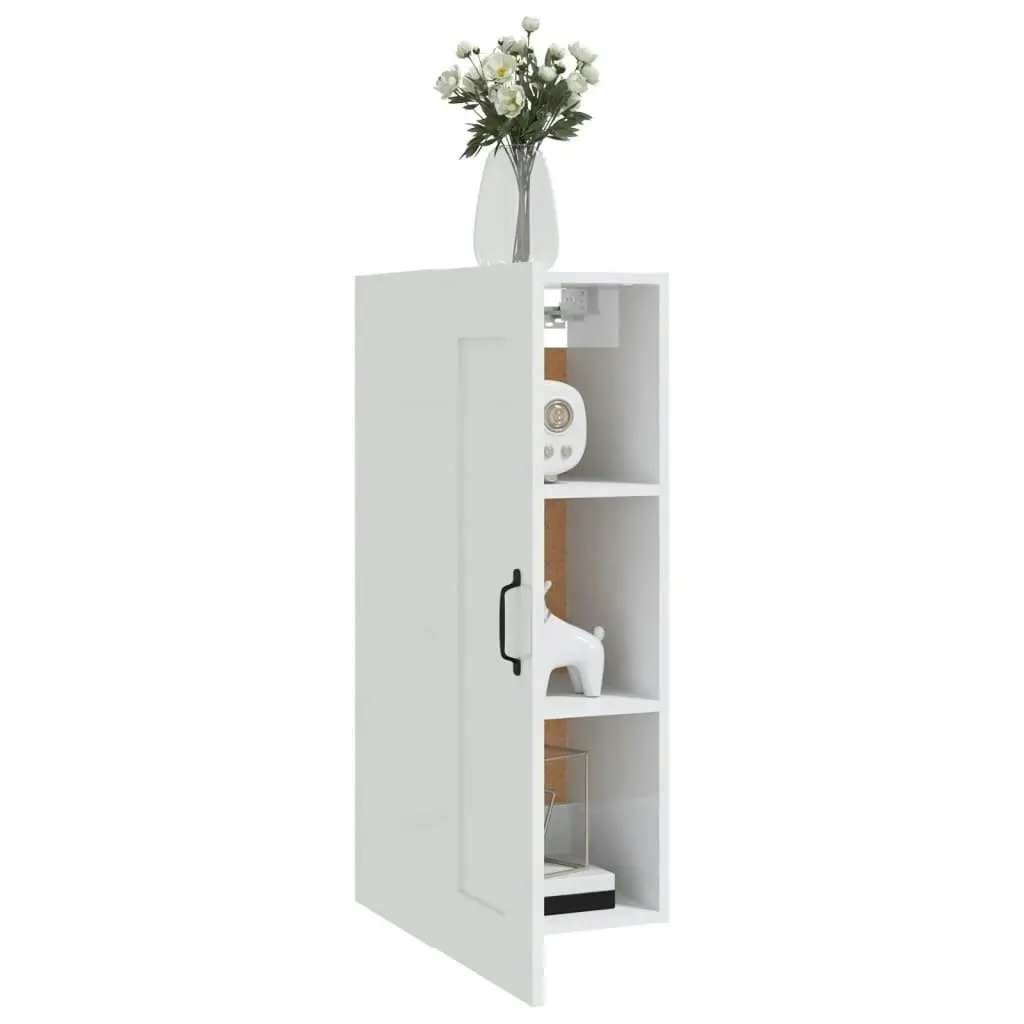 Hanging Cabinet High Gloss White 35x34x90 cm Engineered Wood 812480