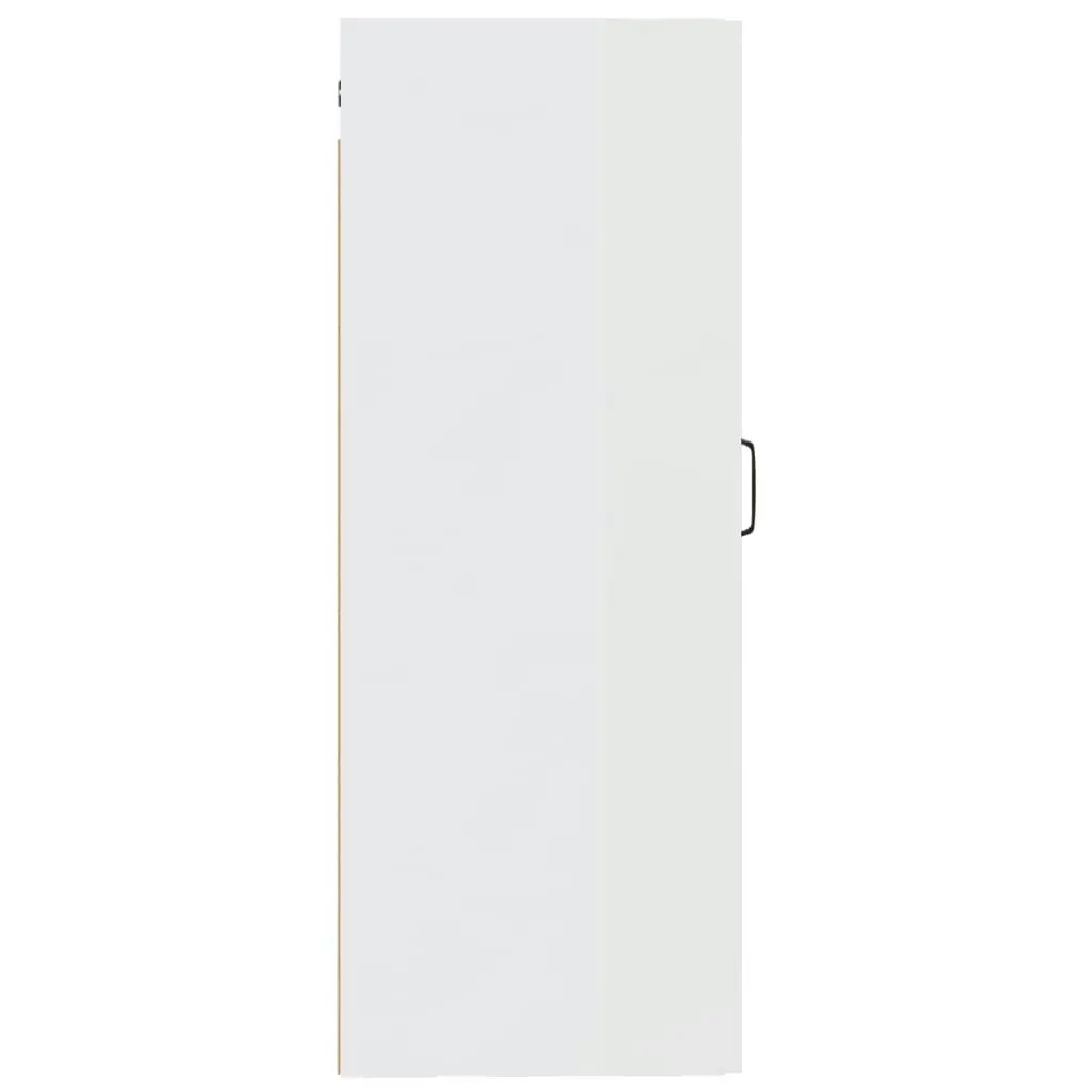 Hanging Cabinet High Gloss White 35x34x90 cm Engineered Wood 812480