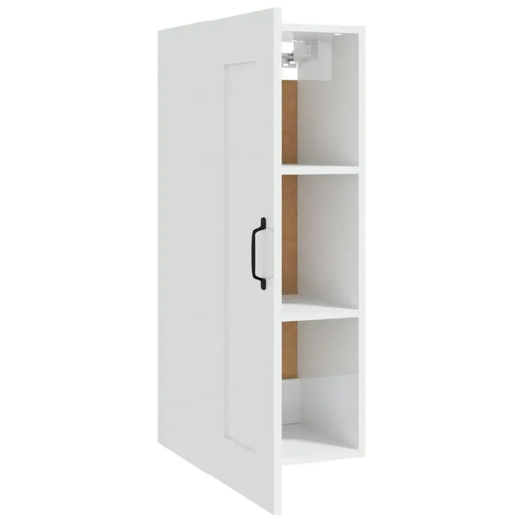 Hanging Cabinet High Gloss White 35x34x90 cm Engineered Wood 812480