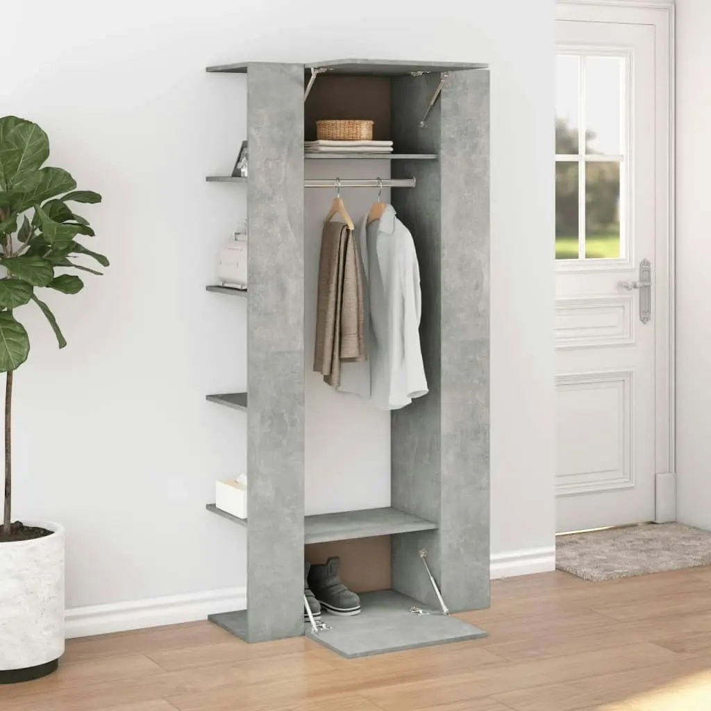 Hallway Cabinet Concrete Grey 97.5x37x99 cm Engineered Wood 808769