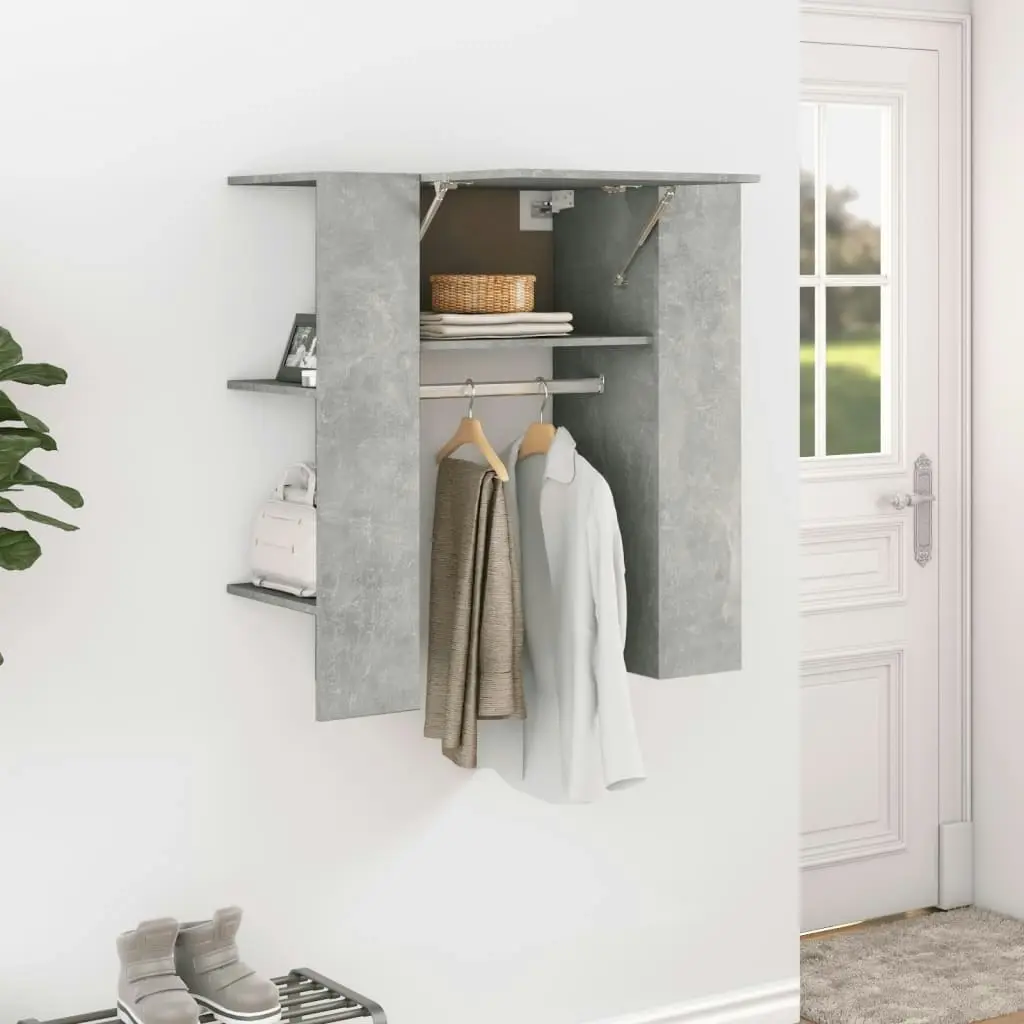 Hallway Cabinet Concrete Grey 97.5x37x99 cm Engineered Wood 808769