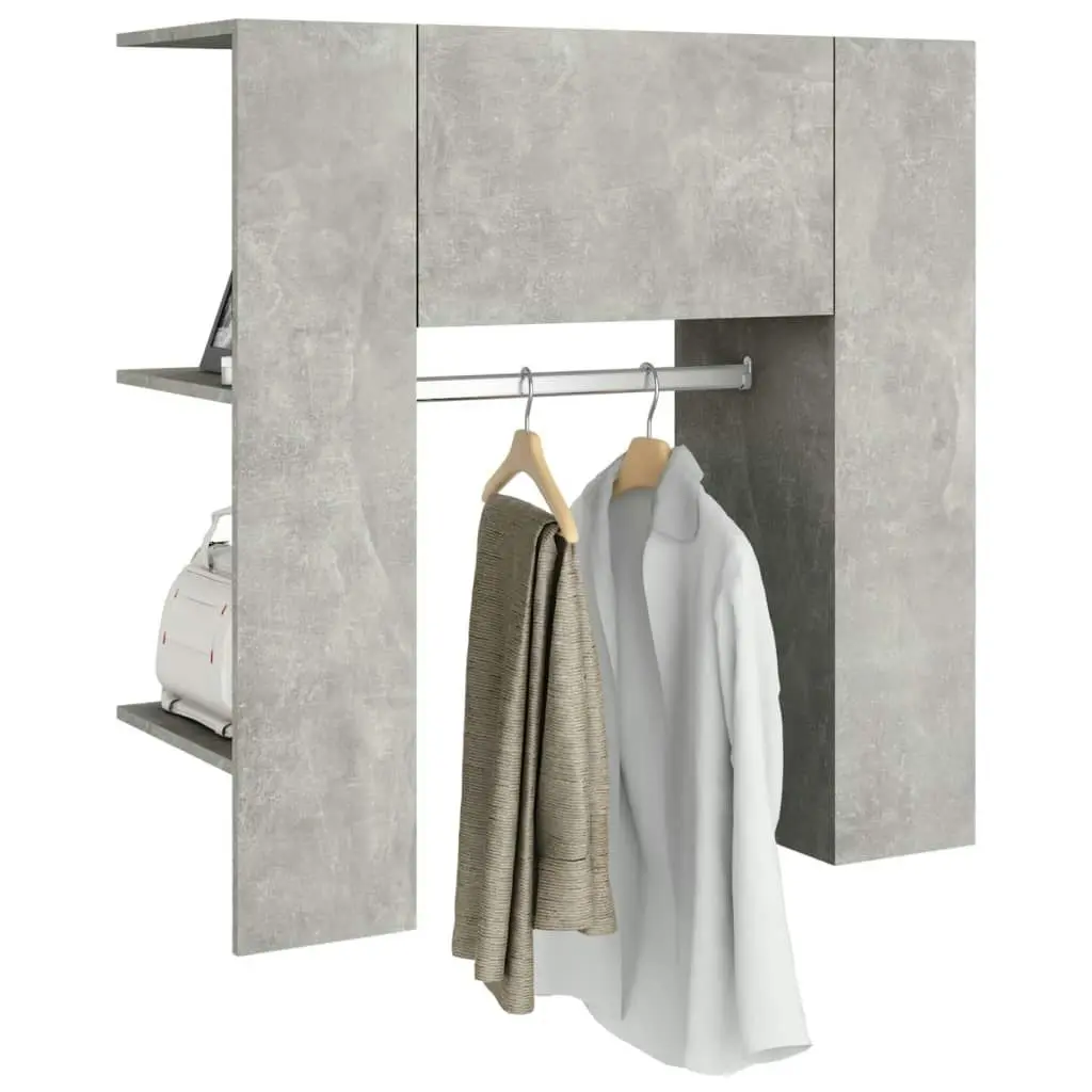 Hallway Cabinet Concrete Grey 97.5x37x99 cm Engineered Wood 808769