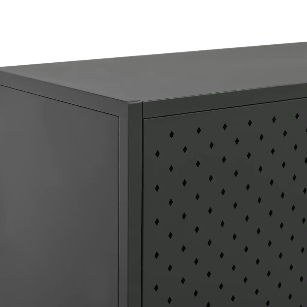 Highboard Anthracite 80x35x135 cm Steel 335879