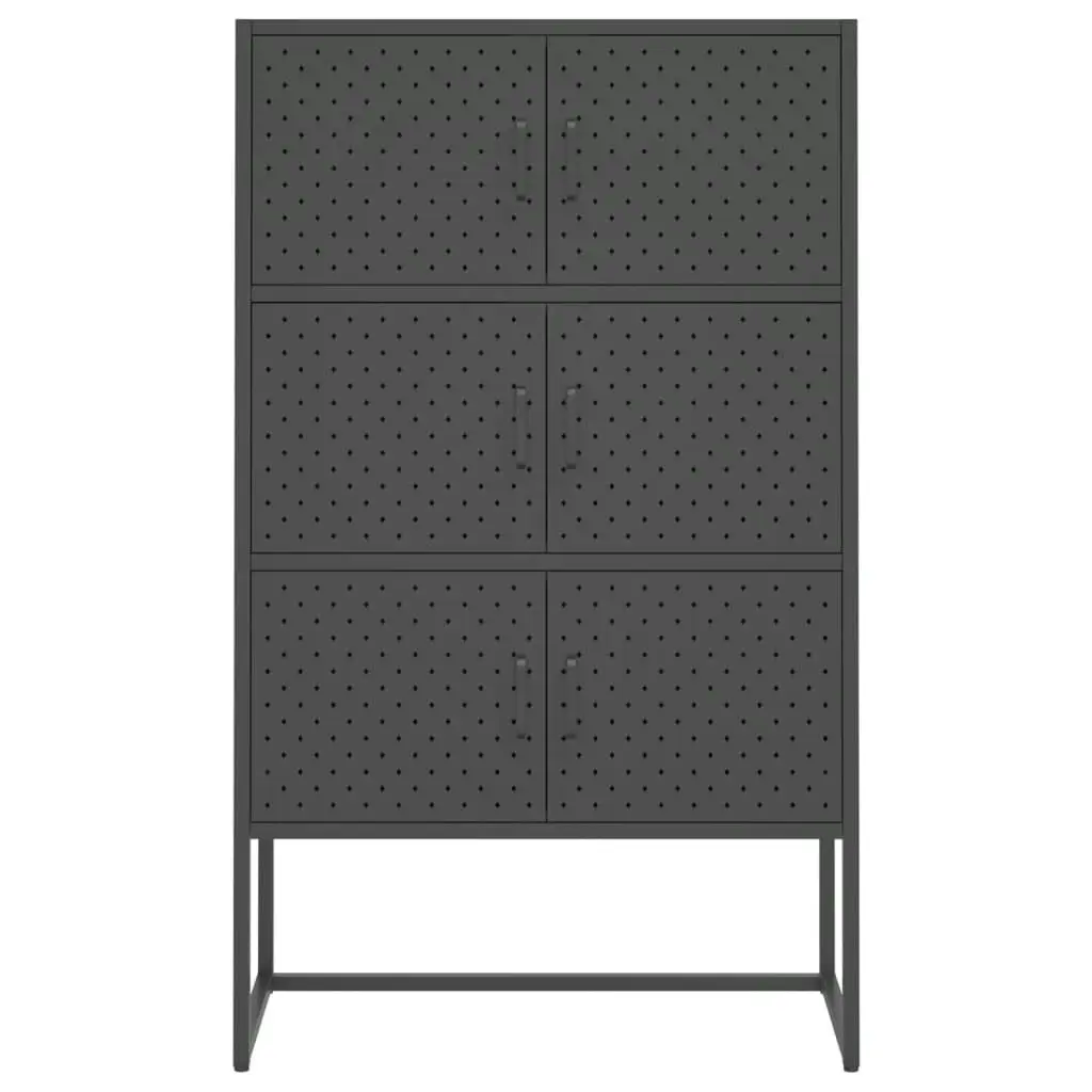 Highboard Anthracite 80x35x135 cm Steel 335879