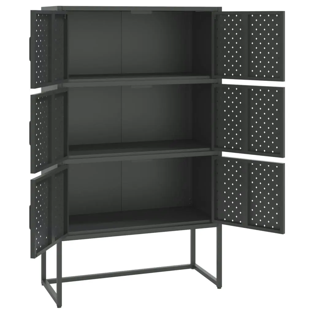 Highboard Anthracite 80x35x135 cm Steel 335879