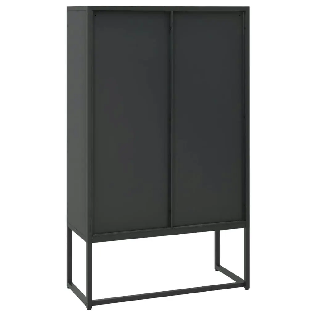 Highboard Black 80x35x135 cm Steel 335877