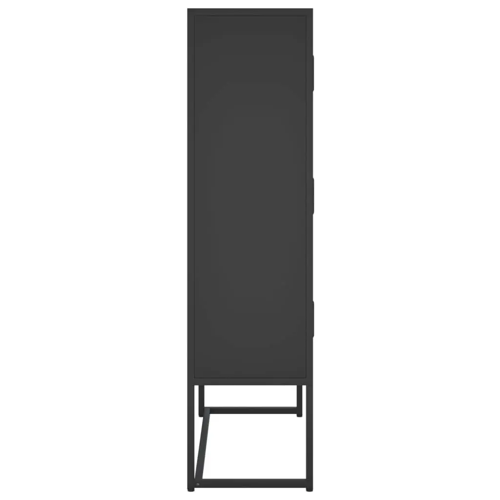 Highboard Black 80x35x135 cm Steel 335877