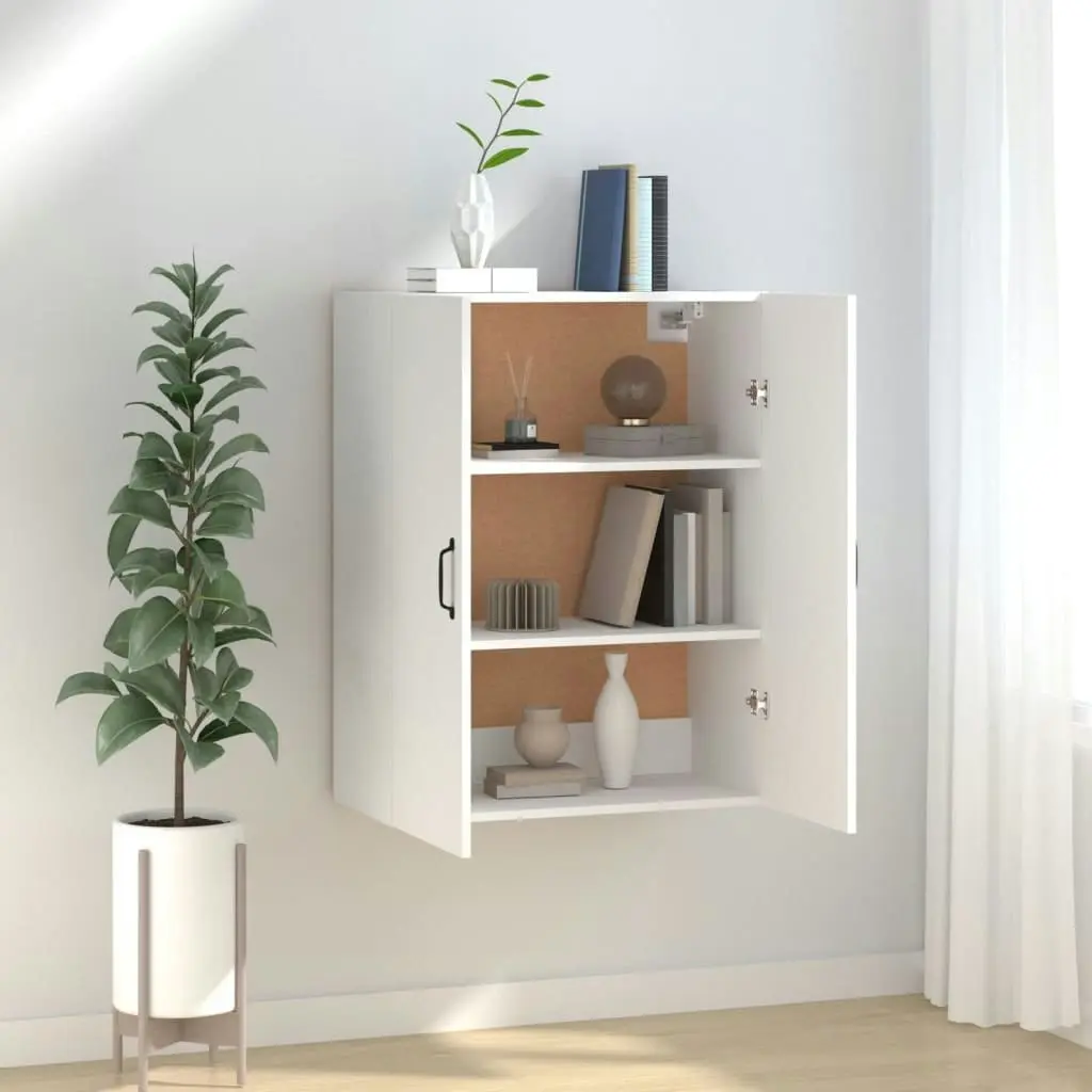 Hanging Cabinet White 69.5x34x90 cm Engineered Wood 812267