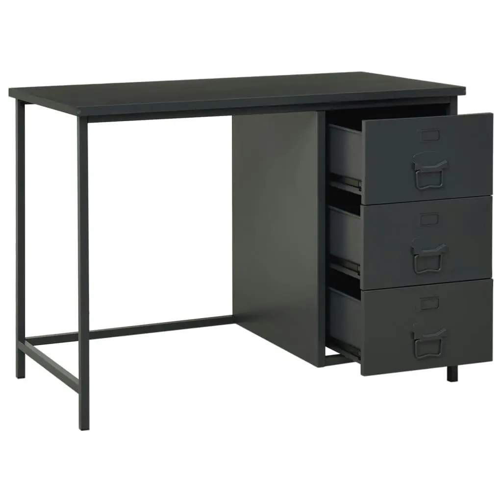 Industrial Desk with Drawers Anthracite 105x52x75 cm Steel 339636