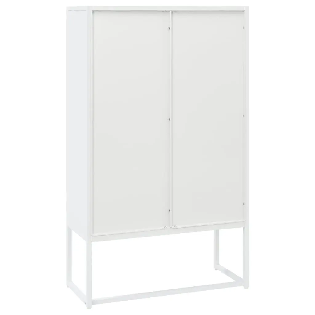 Highboard White 80x35x135 cm Steel 335878