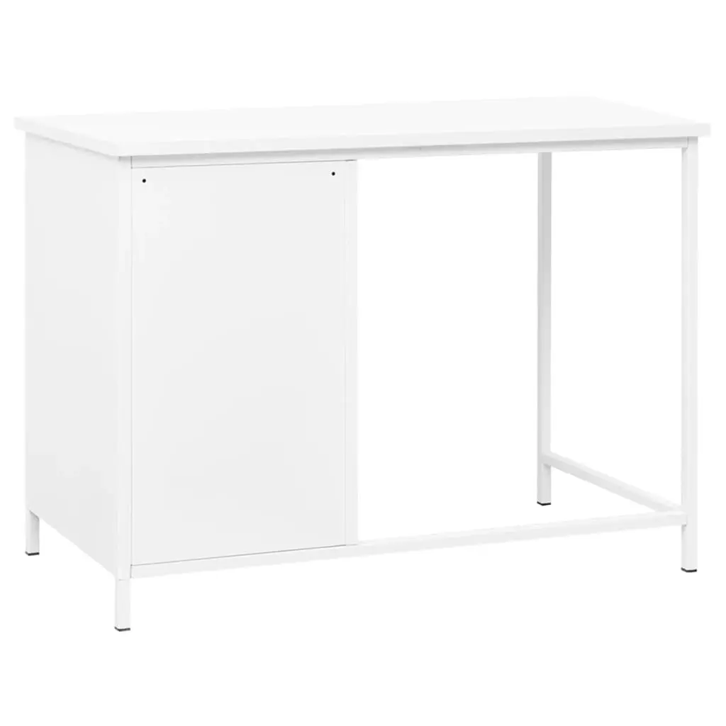 Industrial Desk with Drawers White 105x52x75 cm Steel 339635