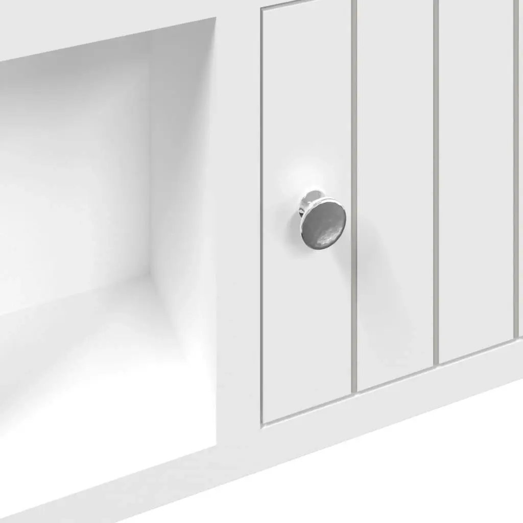 Key Cabinet White 40x8.5x20 cm Engineered Wood&Steel 350631