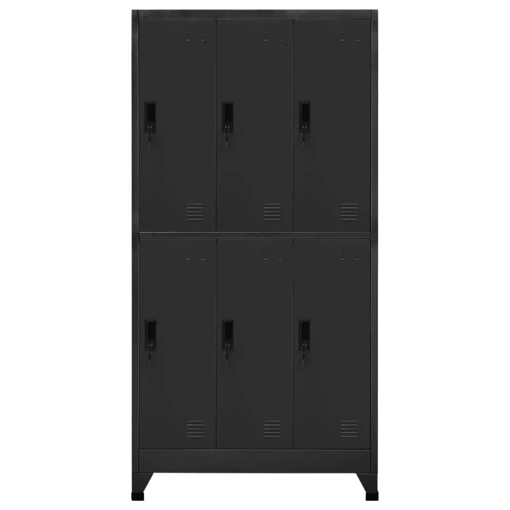 Locker Cabinet Anthracite 90x45x180 cm Steel 339799