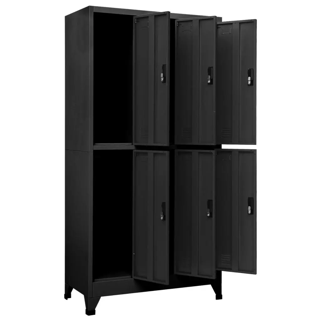 Locker Cabinet Anthracite 90x45x180 cm Steel 339799