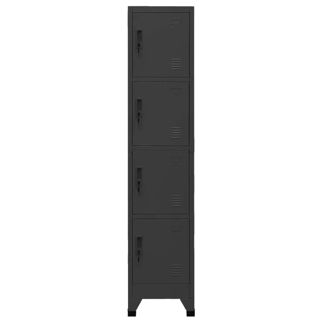 Locker Cabinet Anthracite 38x45x180 cm Steel 339787