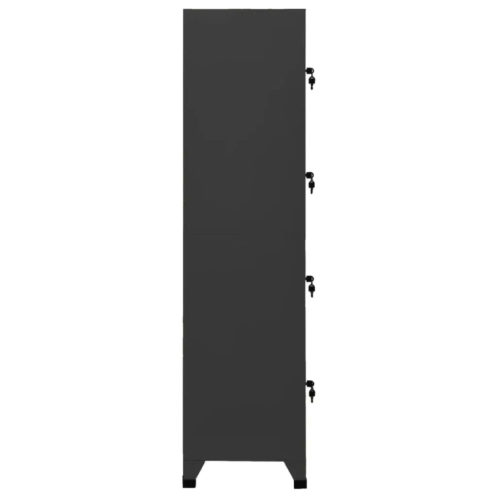 Locker Cabinet Anthracite 38x45x180 cm Steel 339787