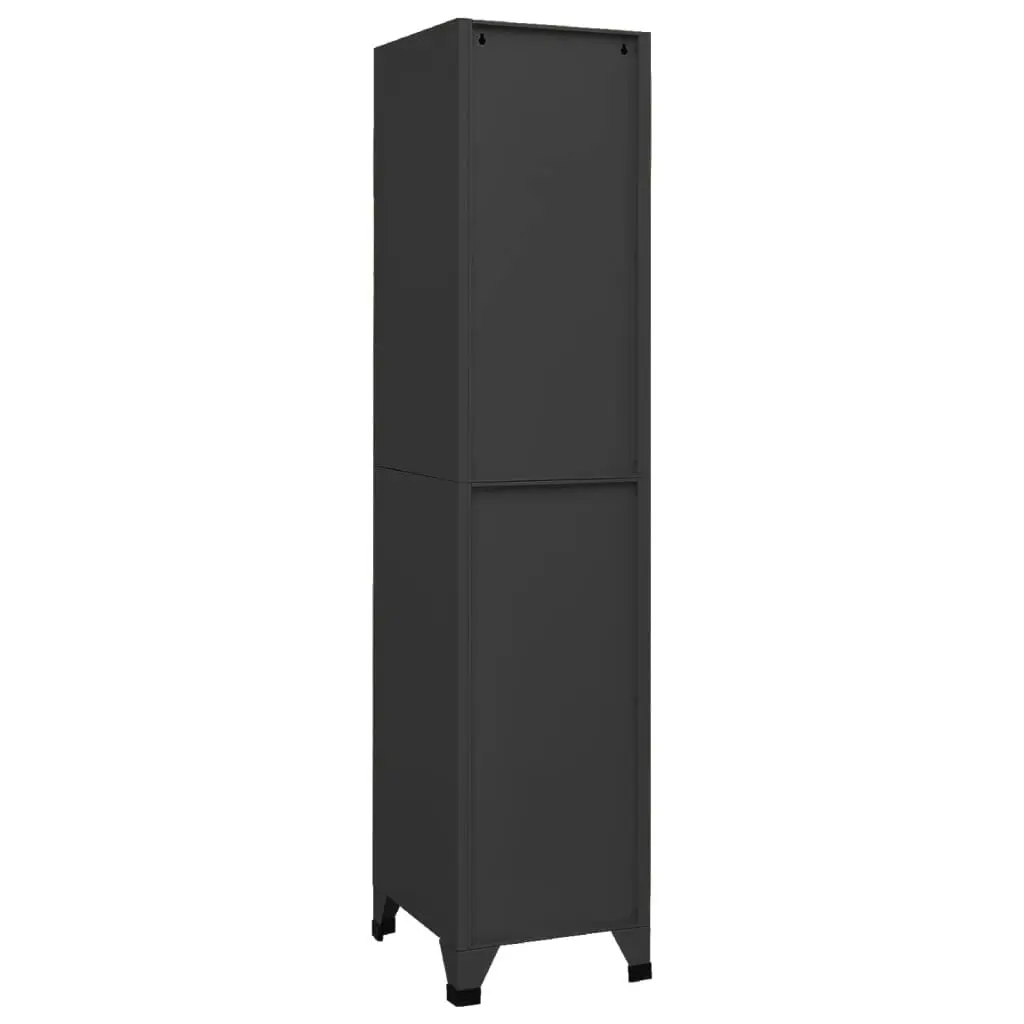 Locker Cabinet Anthracite 38x45x180 cm Steel 339787