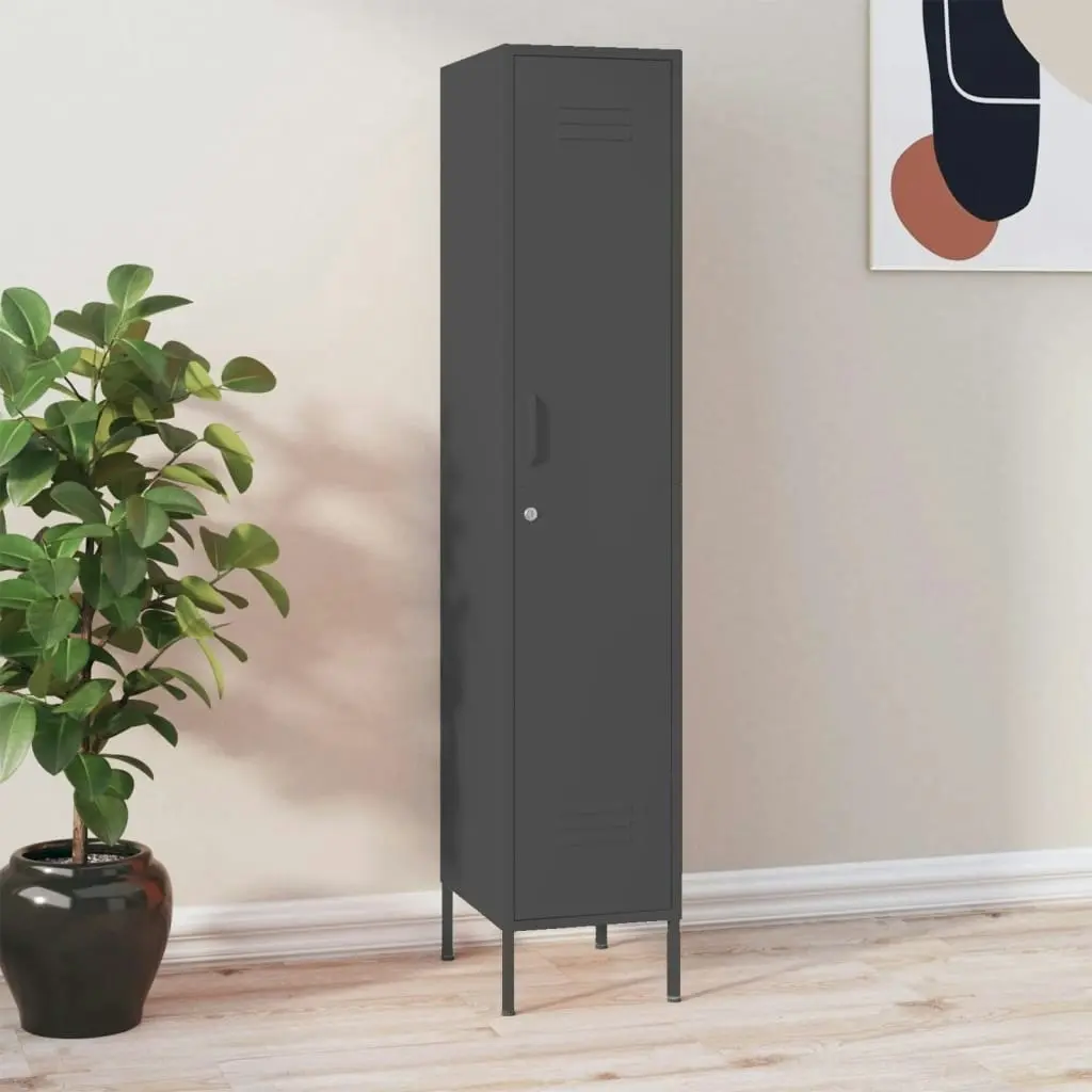 Locker Cabinet Anthracite 35x46x180 cm Steel 336258