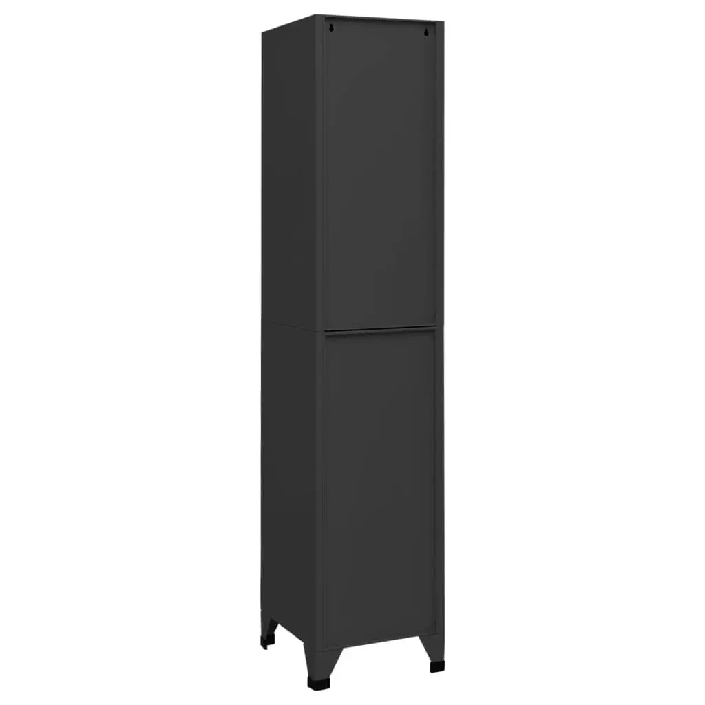 Locker Cabinet Anthracite 38x40x180 cm Steel 339791