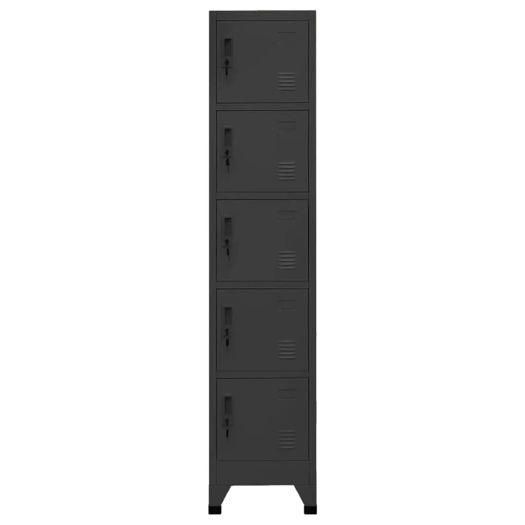 Locker Cabinet Anthracite 38x40x180 cm Steel 339791