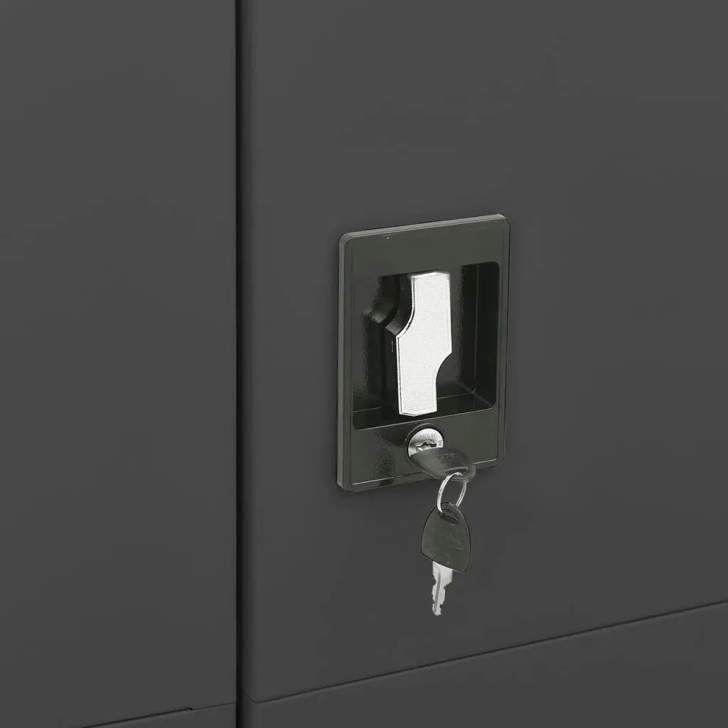 Locker Cabinet Anthracite 90x40x180 cm Steel 335973