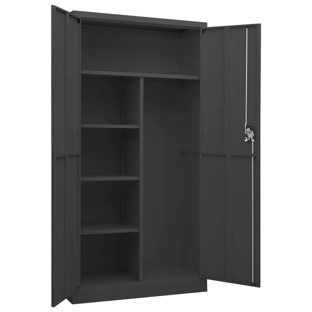 Locker Cabinet Anthracite 90x40x180 cm Steel 335973