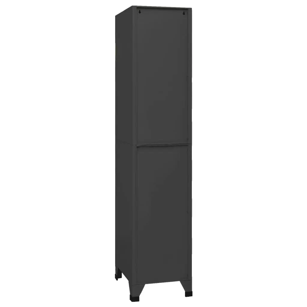 Locker Cabinet Anthracite 38x45x180 cm Steel 339783