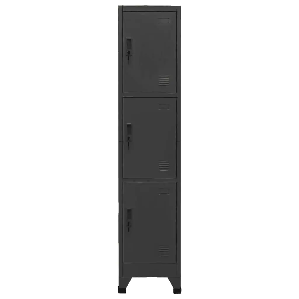 Locker Cabinet Anthracite 38x45x180 cm Steel 339783