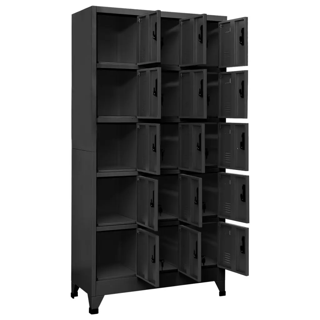 Locker Cabinet Anthracite 90x40x180 cm Steel 339823