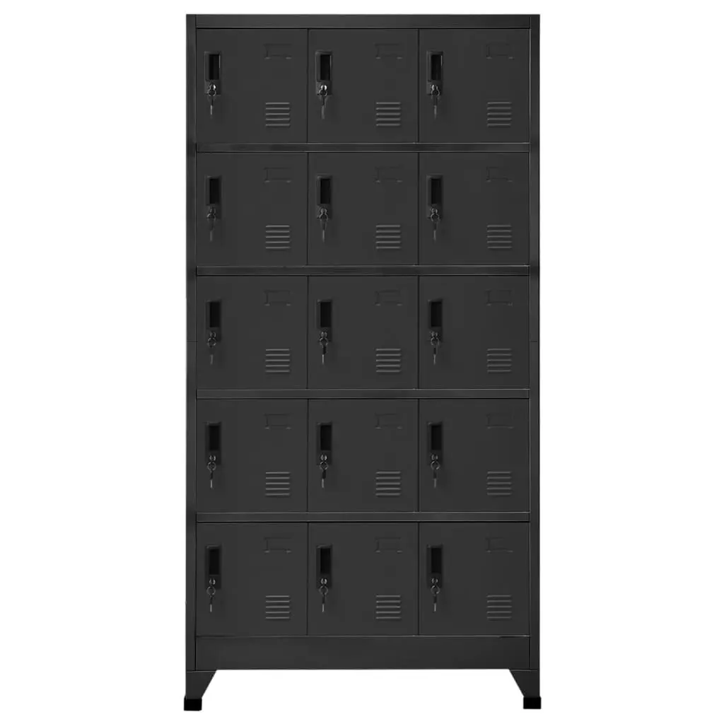 Locker Cabinet Anthracite 90x40x180 cm Steel 339823