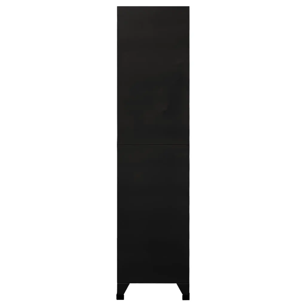 Locker Cabinet Black 90x40x180 cm Steel 339822