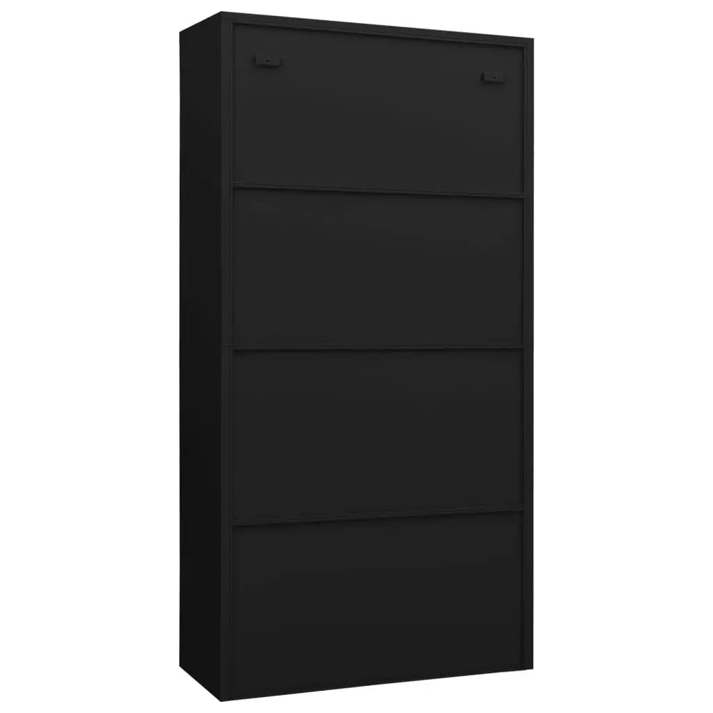 Locker Cabinet Black 90x40x180 cm Steel 335972