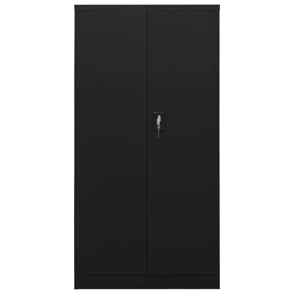 Locker Cabinet Black 90x40x180 cm Steel 335972